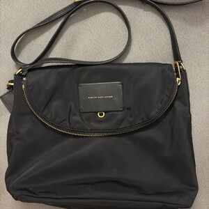 Marc Jacobs Preppy Natasha Bag Black Nylon With Leather Tag and Straps
